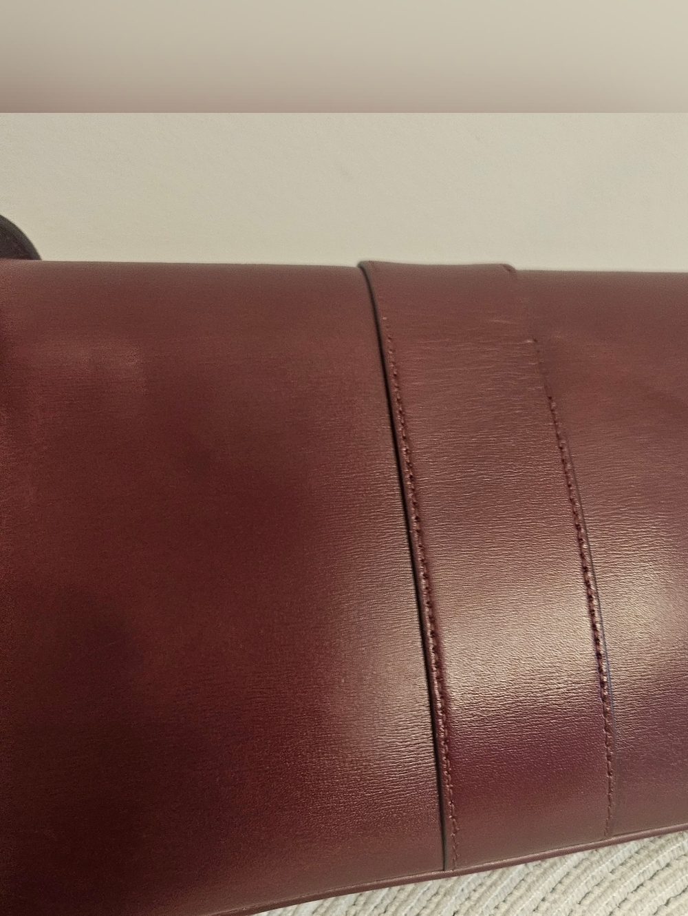 Gucci Arli Shoulder Bag Burgundy Leather Large GG Logo - Picture 11 of 14